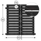 YARDLINK 3.8-ft x 3.5-ft Black Flat-top Board-on-board No Dig Decorative Wood Fence Gate