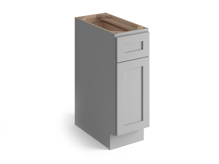 Valleywood Cabinetry Proper Gray 12-in W x 34.5-in H x 24-in D Proper Gray Birch 1-Drawer Base Ready To Assemble Plywood Cabinet (Flat Panel Shaker Style)