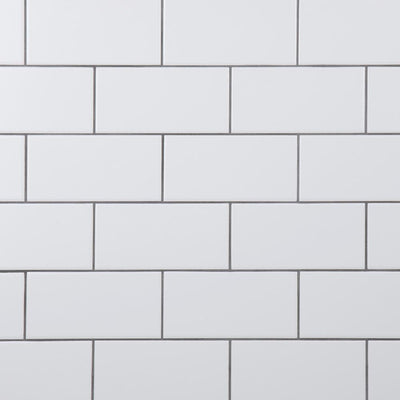 Merola Tile Crown Heights 3 in. x 6 in. Ceramic Matte White Wall Tile (6.03 sq. ft. /Case) - Super Arbor