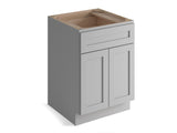 Valleywood Cabinetry Proper Gray 33-in W x 34.5-in H x 24-in D Proper Gray Birch 1-Drawer Base Ready To Assemble Plywood Cabinet (Flat Panel Shaker Style)