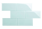 Giorbello Classic Premium Baby Blue 6-in x 12-in Glossy Glass Subway Wall Tile (5-sq. ft/ Carton)