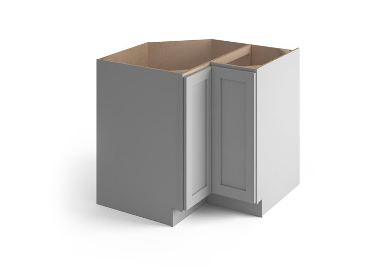Valleywood Cabinetry Proper Gray 36-in W x 34.5-in H x 36-in D Proper Gray Birch Lazy Susan Corner Base Ready To Assemble Plywood Cabinet (Flat Panel Shaker Style)