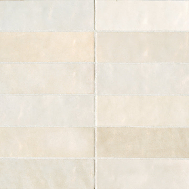 Bedrosians Cloe Creme 2-1/2-in x 8-in Glossy Ceramic Subway Wall Tile (10.64-sq. ft/ Carton)