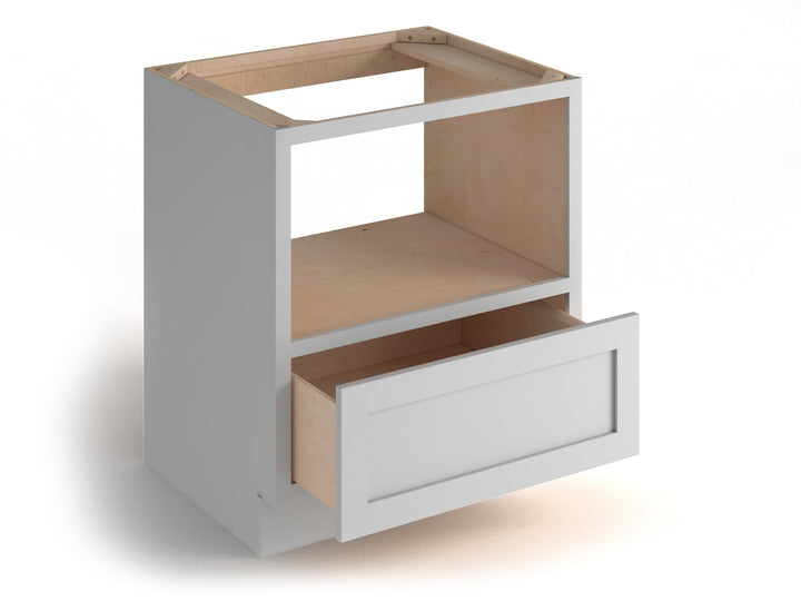 Valleywood Cabinetry Proper Gray 30-in W x 34.5-in H x 24-in D Proper Gray Birch 1-Drawer Base Ready To Assemble Plywood Cabinet (Flat Panel Style)