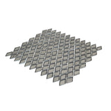 Apollo Tile (Sample) Majeste Silver 4-in x 4-in Honed Glass Diamond Floor and Wall Tile