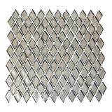 Apollo Tile (Sample) Majeste Silver 4-in x 4-in Honed Glass Diamond Floor and Wall Tile