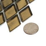 Apollo Tile (Sample) Majeste Gold 4-in x 4-in Honed Glass Diamond Mosaic Floor and Wall Tile