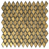 Apollo Tile (Sample) Majeste Gold 4-in x 4-in Honed Glass Diamond Mosaic Floor and Wall Tile