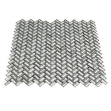 Apollo Tile Majeste Silver 12-in x 12-in Matte Glass Herringbone Patterned Wall Tile (9.75-sq. ft/ Carton)