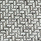 Apollo Tile Majeste Silver 12-in x 12-in Matte Glass Herringbone Patterned Wall Tile (9.75-sq. ft/ Carton)