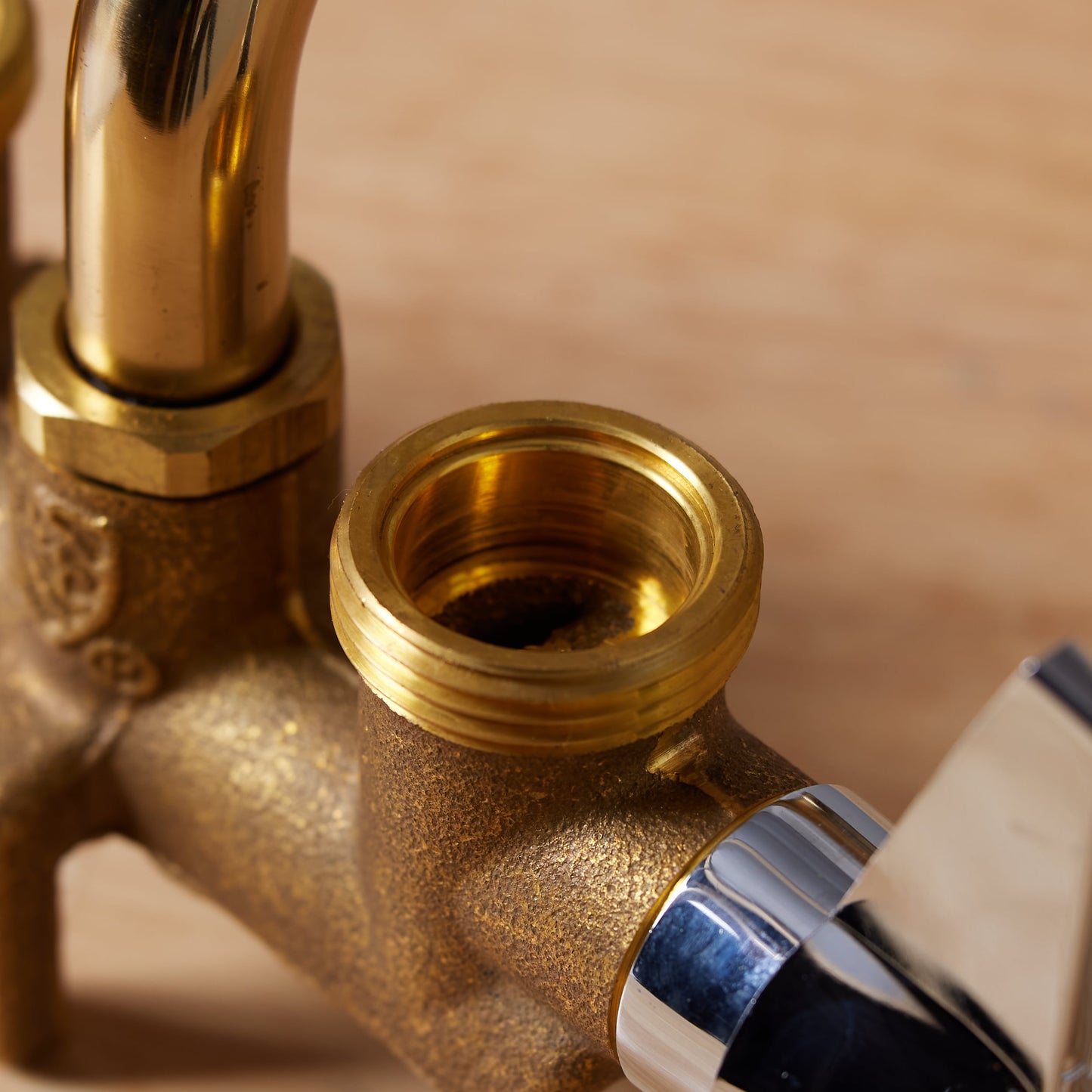 Project Source Rough Brass 2-handle Deck-mount Utility Faucet