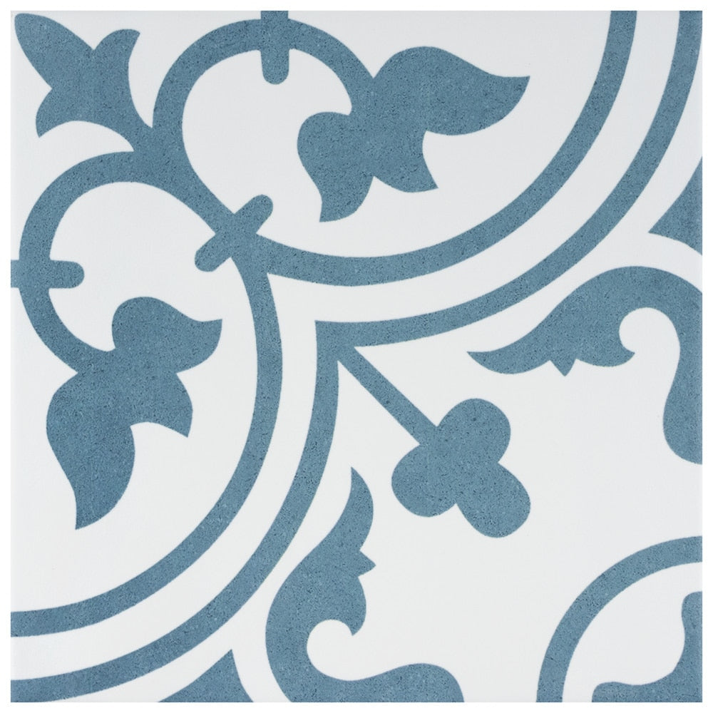 Affinity Tile Arte Cloud 10-in x 10-in Satin Porcelain Encaustic Floor and Wall Tile product image
