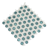 Apollo Tile (Sample) Majeste Bottle Green 4-in x 4-in Matte Glass Honeycomb Wall Tile