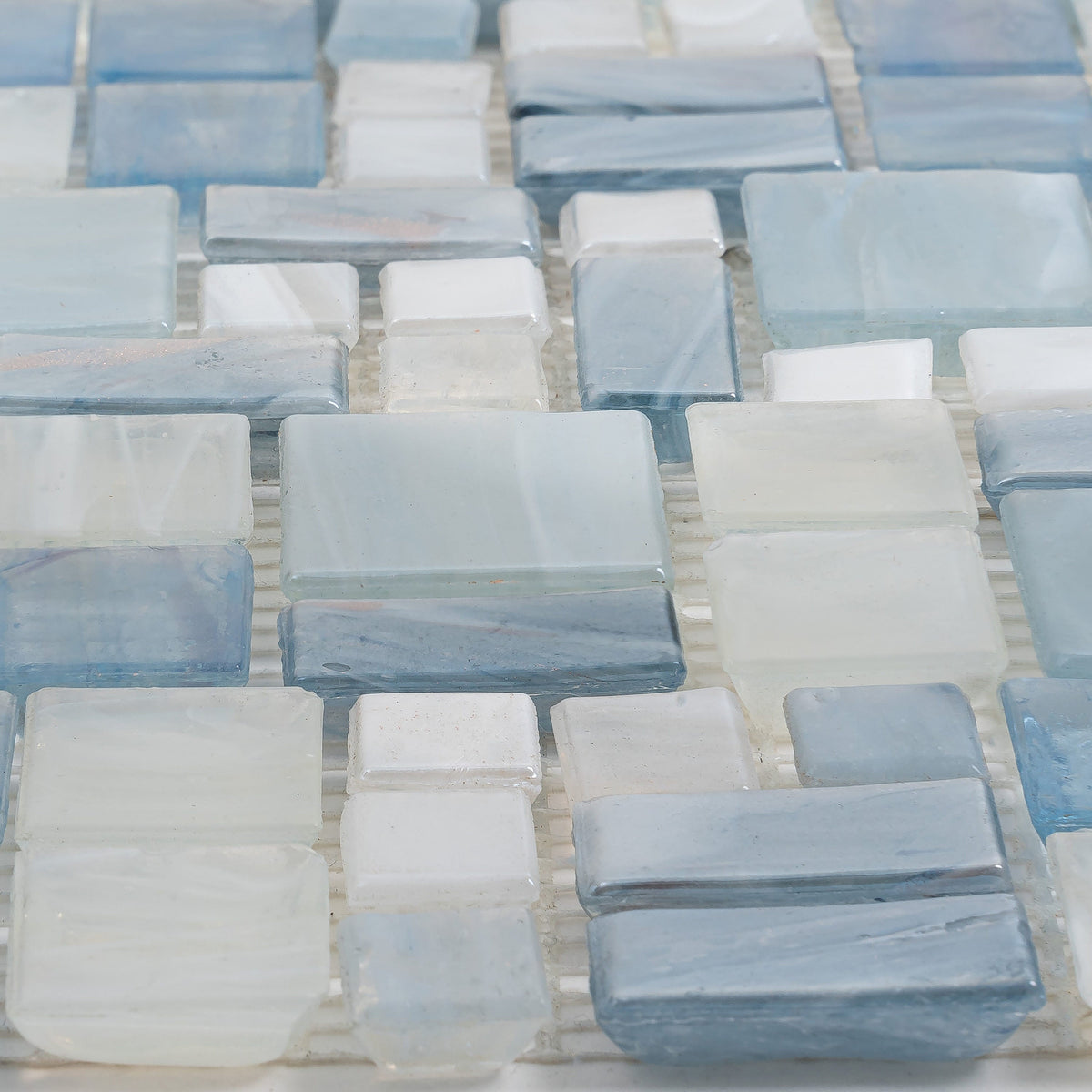 Apollo Tile Majeste Gray 12-in x 12-in Glossy Glass Mixed Pattern Patterned Floor and Wall Tile (8.1-sq. ft/ Carton)
