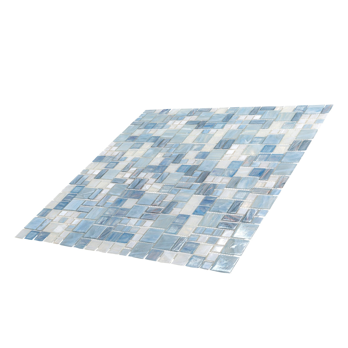 Apollo Tile Majeste Gray 12-in x 12-in Glossy Glass Mixed Pattern Patterned Floor and Wall Tile (8.1-sq. ft/ Carton)