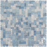 Apollo Tile Majeste Gray 12-in x 12-in Glossy Glass Mixed Pattern Patterned Floor and Wall Tile (8.1-sq. ft/ Carton)
