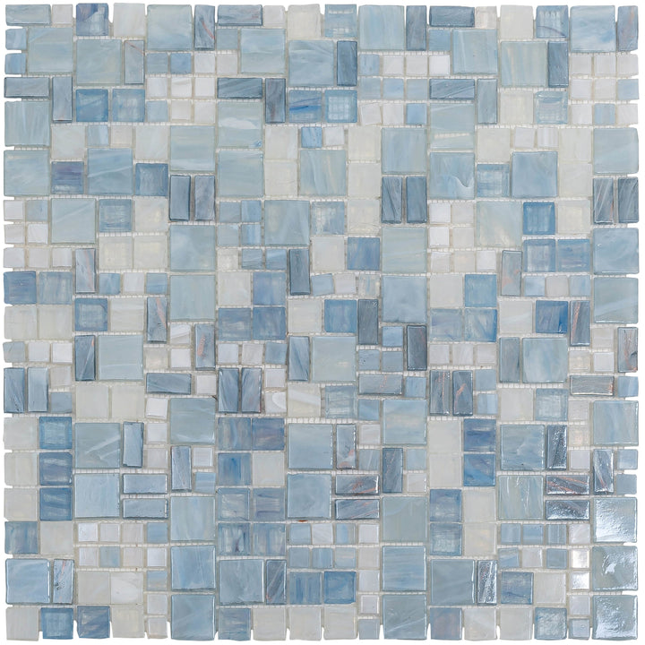Apollo Tile Majeste Gray 12-in x 12-in Glossy Glass Mixed Pattern Patterned Floor and Wall Tile (8.1-sq. ft/ Carton)