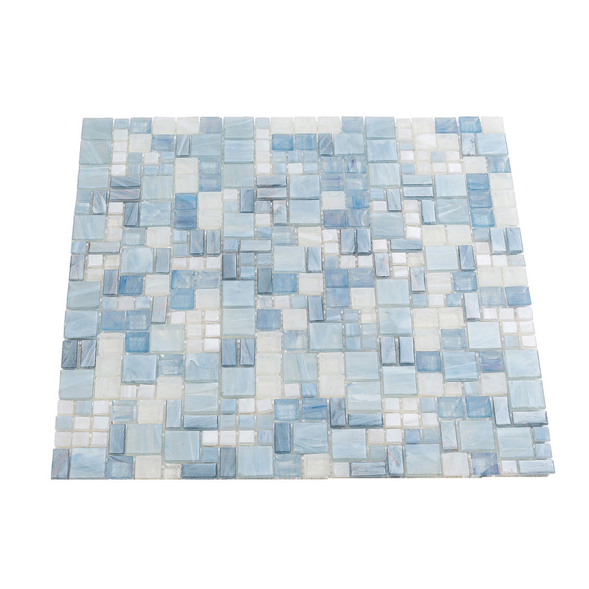 Apollo Tile Majeste Gray 12-in x 12-in Glossy Glass Mixed Pattern Patterned Floor and Wall Tile (8.1-sq. ft/ Carton)