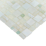 Apollo Tile (Sample) Majeste White 4-in x 4-in Glossy Glass Mixed Pattern Patterned Floor and Wall Tile