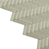 Apollo Tile Winterland White 12-in x 12-in Multi-finish Glass Herringbone Patterned Floor and Wall Tile (4.83-sq. ft/ Carton)