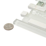 Apollo Tile (Sample) Wall Tile White 4-in x 6-in Multi-finish Glass/Metal/Stone Marble Linear Mosaic Wall Tile