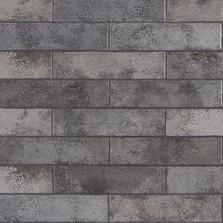 Artmore Tile Vandalay Antracite 3-in x 12-in Polished Ceramic Subway Wall Tile product image