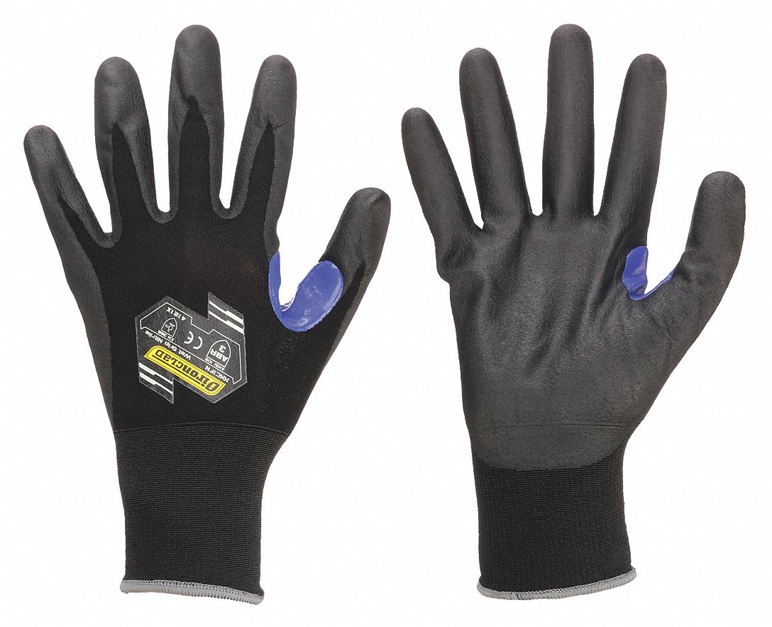 IRONCLAD Command KKC1FN Sandy Foam Nitrile Coated Gloves, ANSI Level 3, Size M