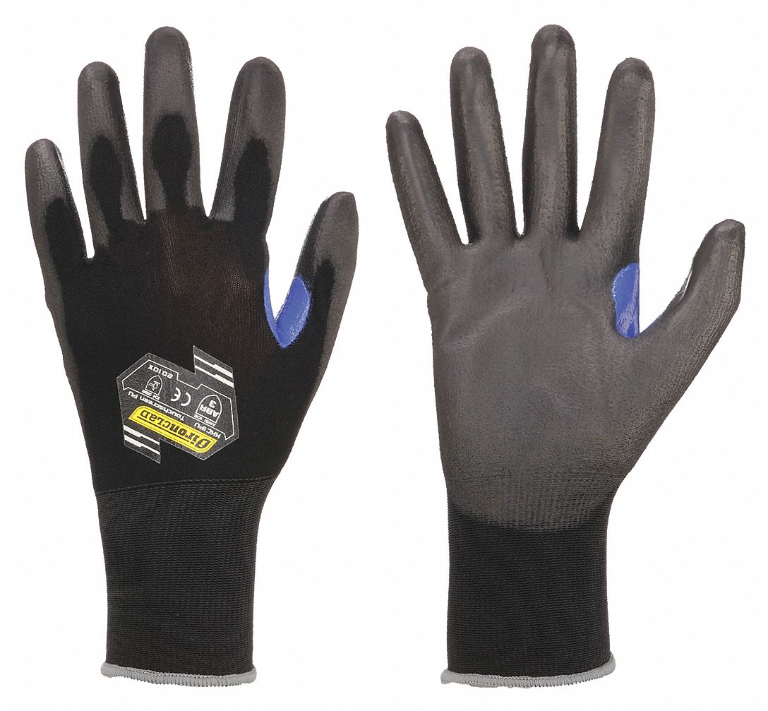 IRONCLAD 2XL Coated Gloves - Palm Dipped, ANSI Abrasion Level 3