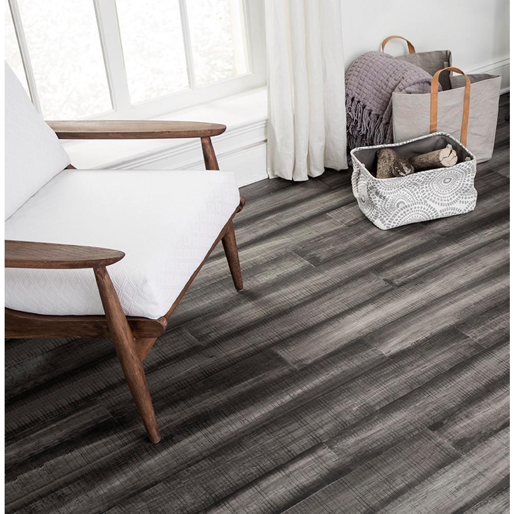 Islander Charcoal .33 in. Thick x 5.12 in. Wide x 36.22 in. Length Engineered Rigid Core Bamboo Flooring (10.3 sq. ft. / case) - Super Arbor