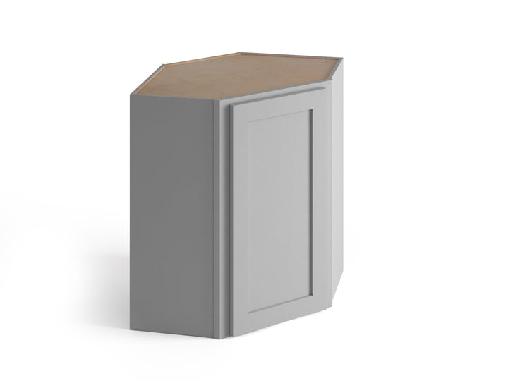Valleywood Cabinetry Proper Gray 24-in W x 36-in H x 24-in D Proper Gray Birch Diagonal Corner Wall Ready To Assemble Plywood Cabinet (Flat Panel Shaker Style)