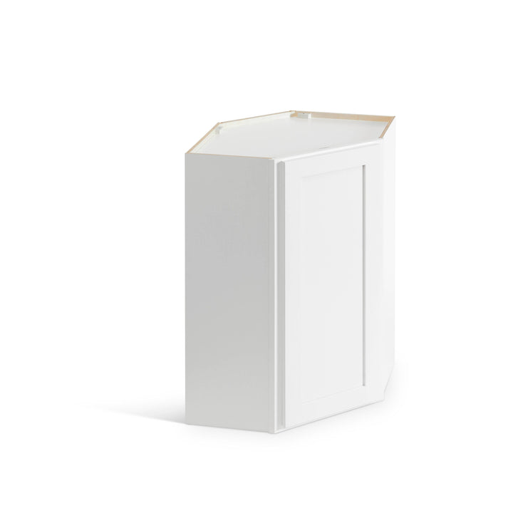 Valleywood Cabinetry Pure White 24-in W x 30-in H x 24-in D Pure White Birch Diagonal Corner Wall Ready To Assemble Plywood Cabinet (Flat Panel Shaker Style)