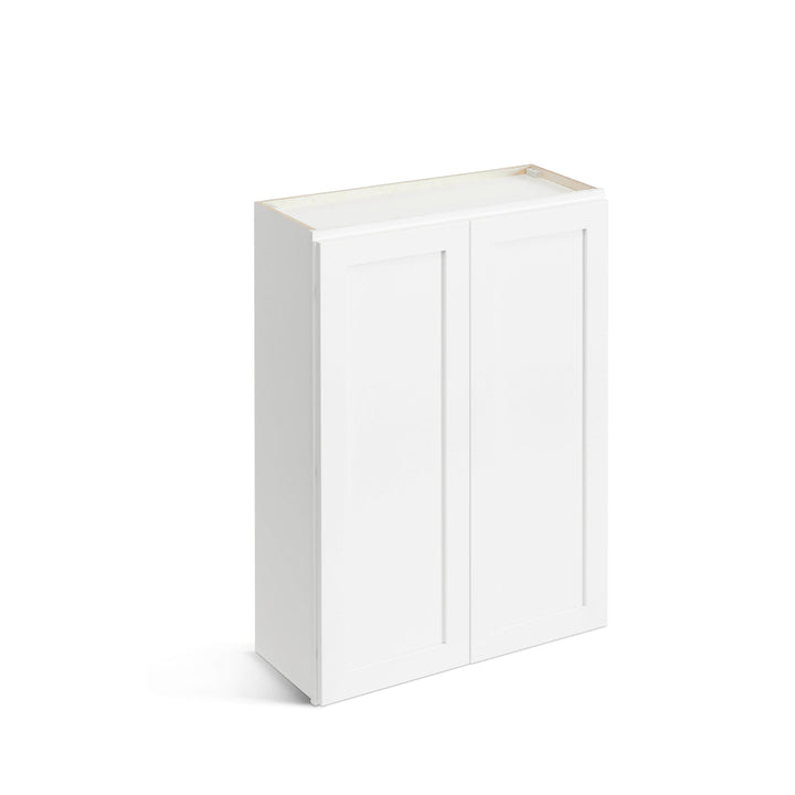 Valleywood Cabinetry Pure White 24-in W x 36-in H x 12-in D Pure White Birch Wall Ready To Assemble Plywood Cabinet (Flat Panel Shaker Door Style)