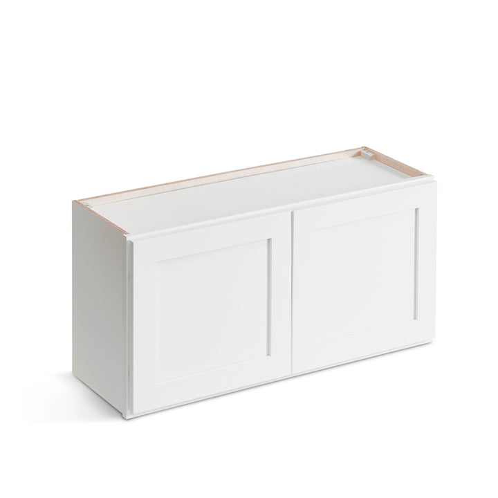 Valleywood Cabinetry Pure White 36-in W x 12-in H x 12-in D Pure White Birch Wall Ready To Assemble Plywood Cabinet (Flat Panel Shaker Door Style)