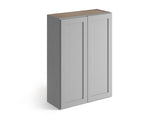 Valleywood Cabinetry Proper Gray 24-in W x 36-in H x 12-in D Proper Gray Birch Wall Ready To Assemble Plywood Cabinet (Flat Panel Shaker Door Style)