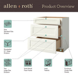 allen + roth Galway 30-in W x 34.5-in H x 24-in D Sage 3-Drawer Base Fully Assembled Cabinet (Flat Panel Style)