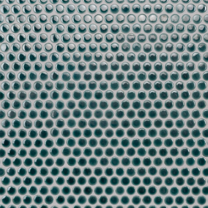 Affinity Tile Hudson Penny Round Emerald 12-in x 13-in Glossy Porcelain Round Mosaic Floor and Wall Tile product image