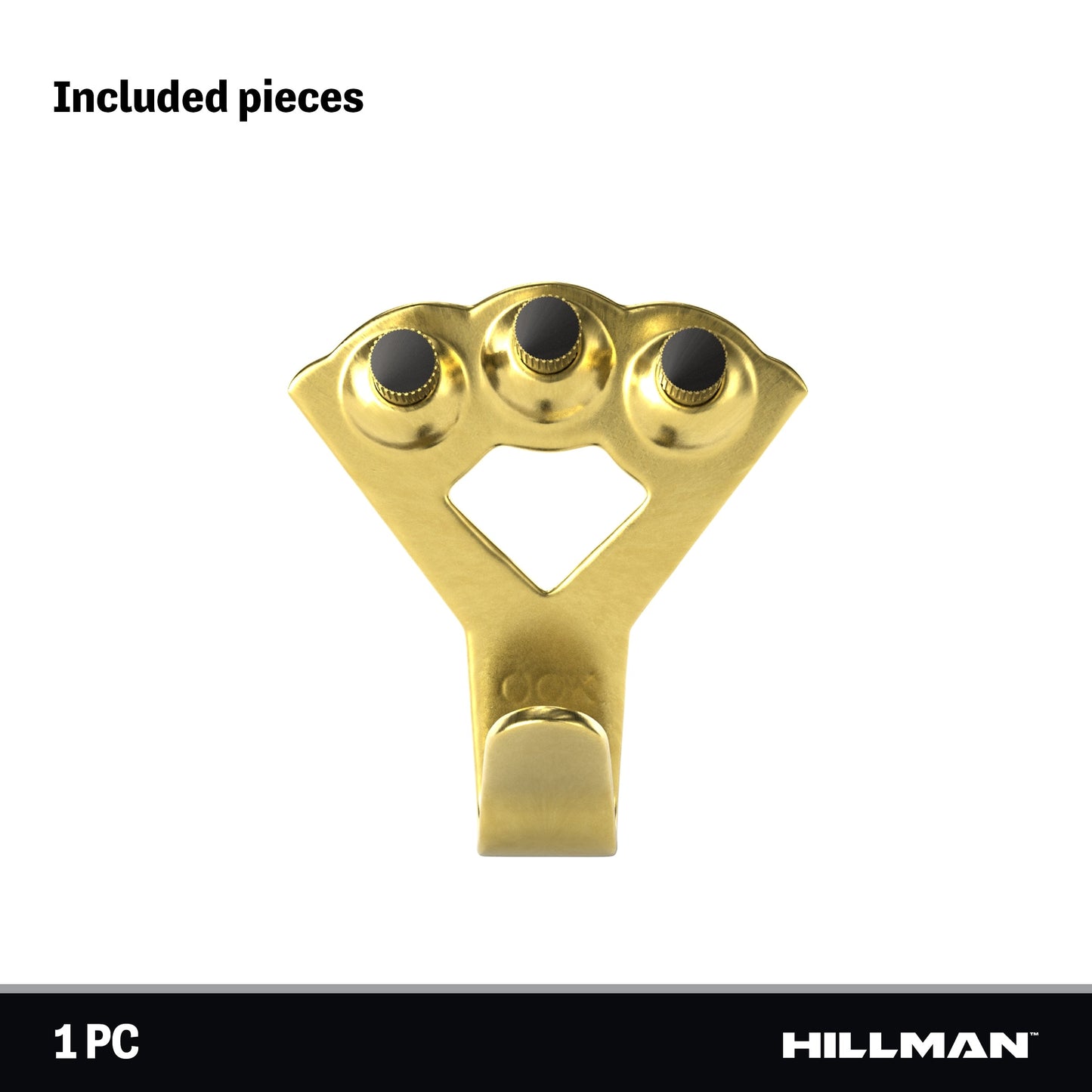 Hillman AnchorWire Brass-Plated Classic Picture Hanger, 75 lb, 1-Pack