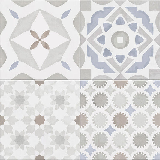 Giorbello (Sample) Chiasmo Multi 8-in x 8-in Matte Porcelain Patterned Floor and Wall Tile