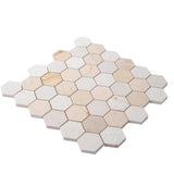 Apollo Tile Sparta Beige 12-in x 12-in Polished Natural Stone Marble Honeycomb Marble Look Floor and Wall Tile (4.92-sq. ft/ Carton)
