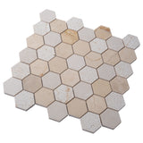 Apollo Tile Sparta Beige 12-in x 12-in Polished Natural Stone Marble Honeycomb Marble Look Floor and Wall Tile (4.92-sq. ft/ Carton)