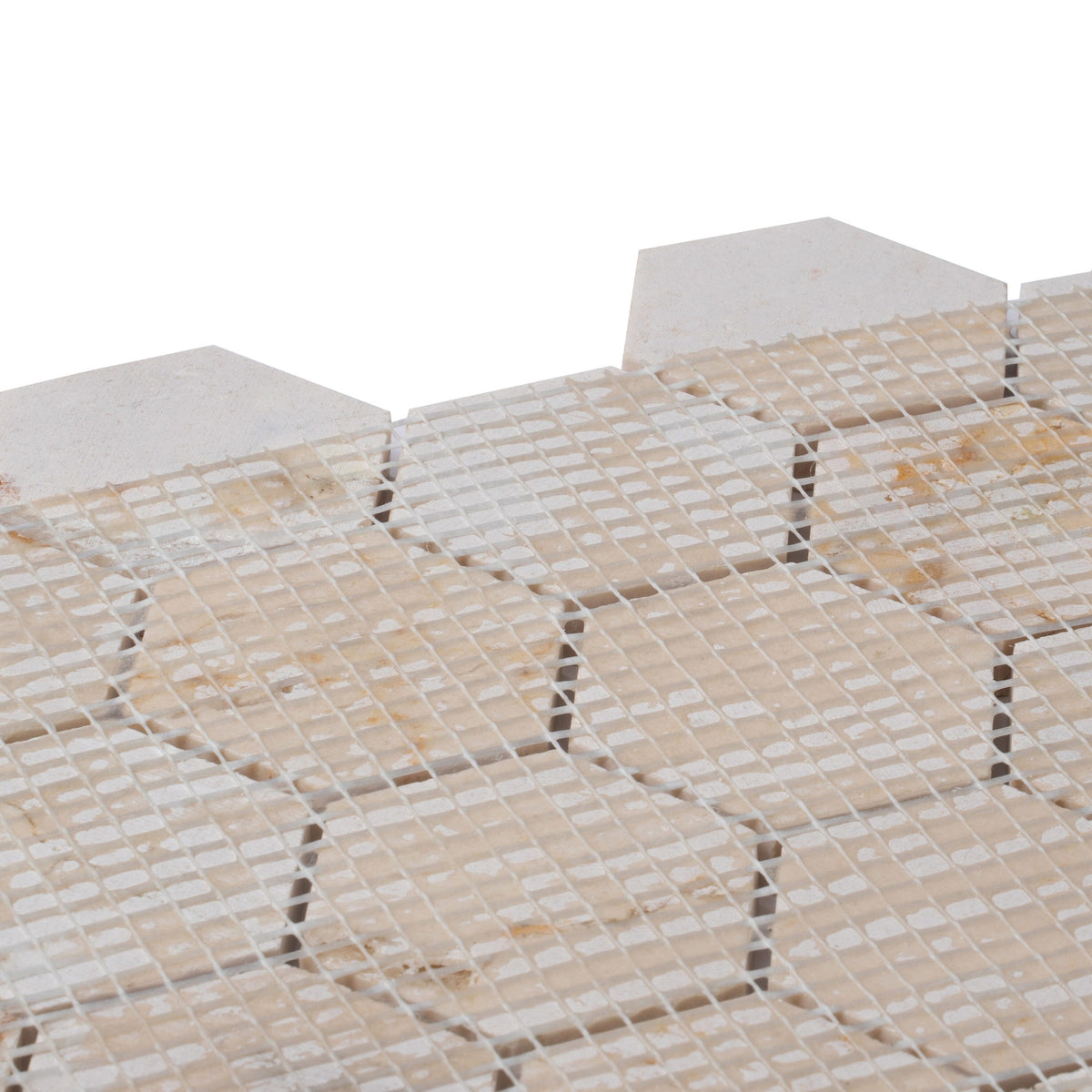 Apollo Tile Sparta Beige 12-in x 12-in Polished Natural Stone Marble Honeycomb Marble Look Floor and Wall Tile (4.92-sq. ft/ Carton)