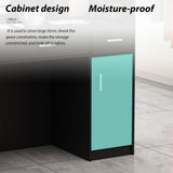 FUFU&GAGA Black Modern/Contemporary Reception Desk with Hutch, 3 Drawers, and Lockable Cabinet