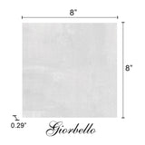 Giorbello (Sample) Chiasmo White 8-in x 8-in Matte Porcelain Floor and Wall Tile