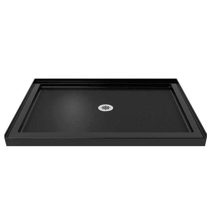 DreamLine SlimLine 42 in. W x 32 in. D Single Threshold Shower Base in Black