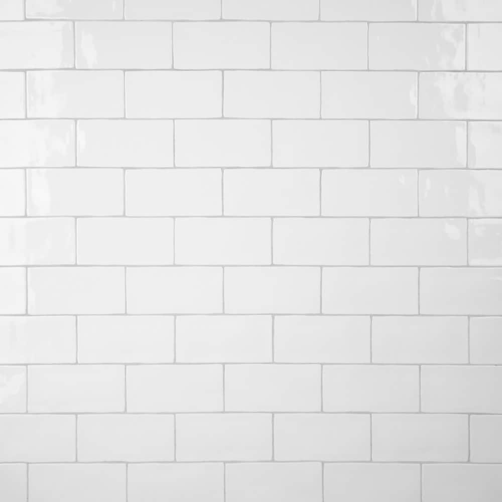 Affinity Tile Castillo White 3-in x 6-in Glossy Ceramic Subway Wall Tile product image