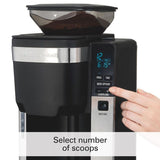 12-Cup Black Auto Grounds Dispensing Coffee Maker