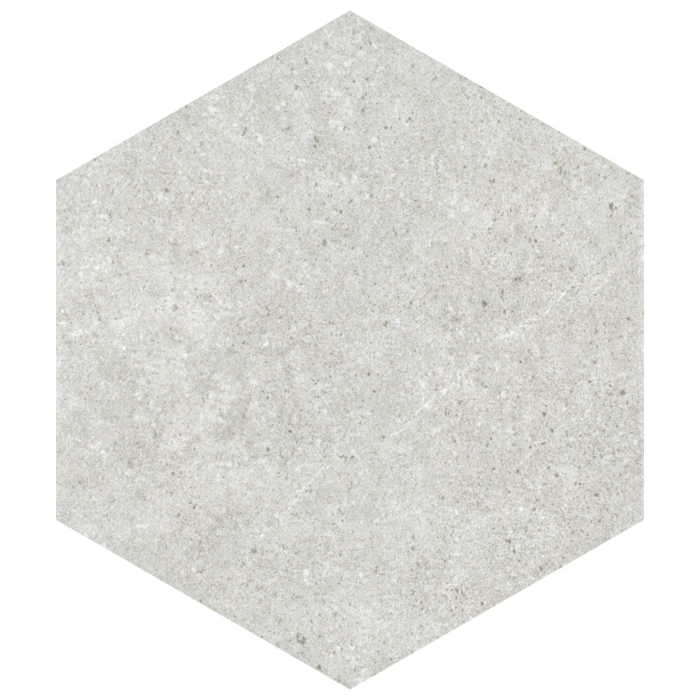 Affinity Tile Traffic Hex Silver 9-in x 10-in Matte Porcelain Cement look Hexagon Floor and Wall Tile product image