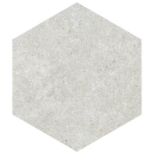 Affinity Tile Traffic Hex Silver 9-in x 10-in Matte Porcelain Cement look Hexagon Floor and Wall Tile product image