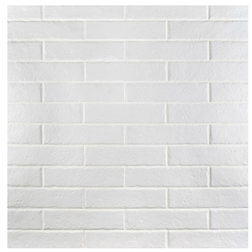 Affinity Tile Brooklin Brick White 2-in x 10-in Satin Porcelain Brick look Floor and Wall Tile product image