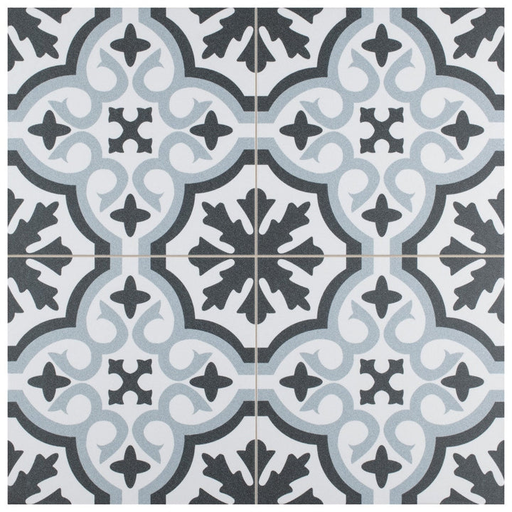 Affinity Tile Berkeley Essence Sky 18-in x 18-in Matte Porcelain Encaustic Floor and Wall Tile product image